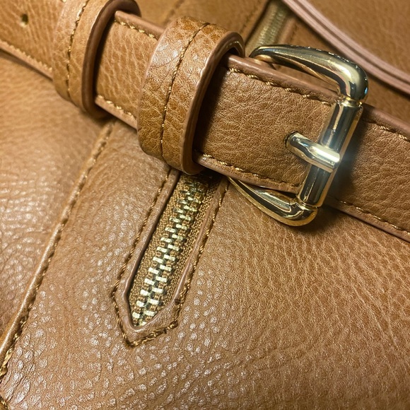 ❌❌ SOLD ❌❌ Joe's Jeans Faux Leather Rust Brown Crossbody Messenger Bag Purse - Picture 7 of 16